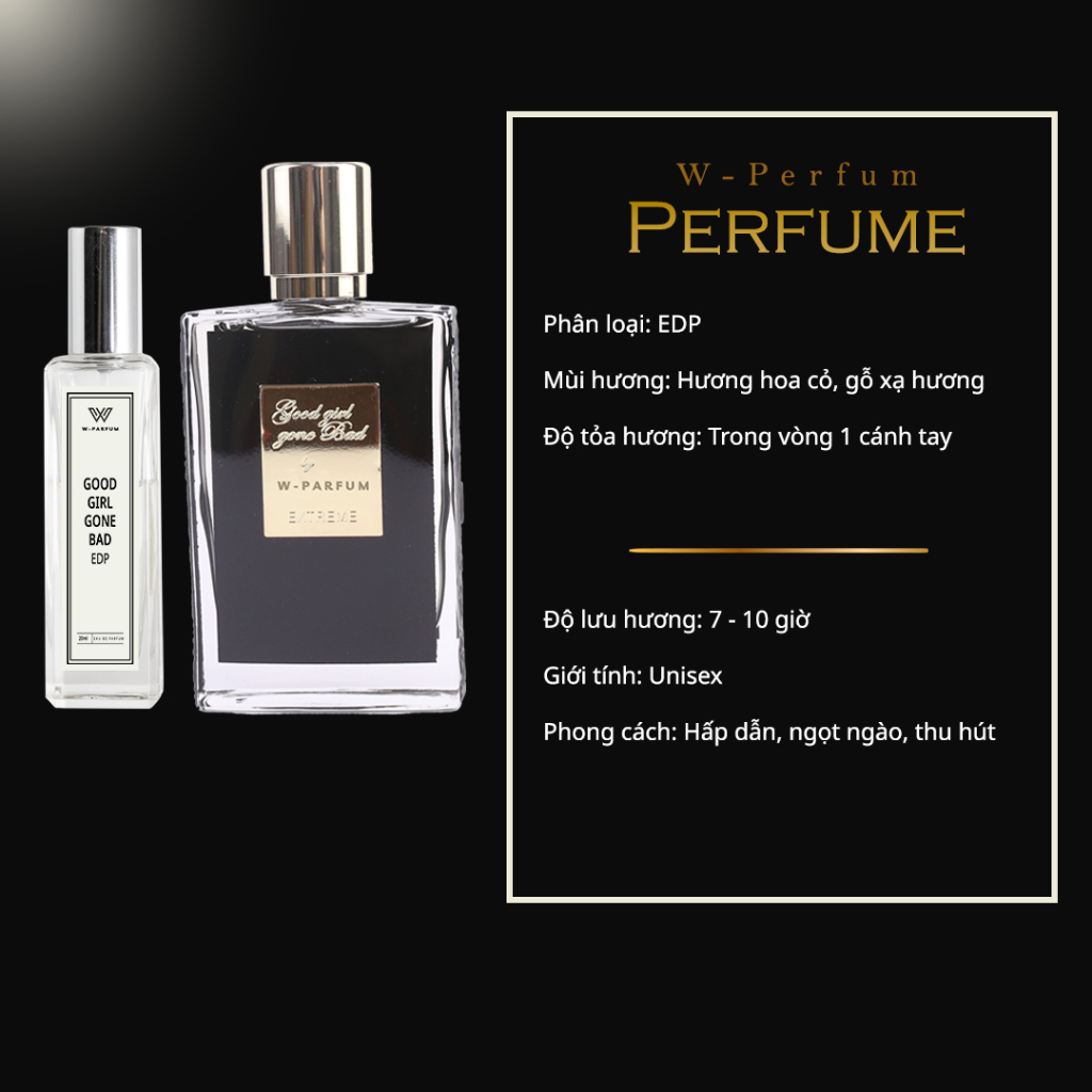 Nước Hoa Nữ Good Girl Gone Bad, Rolling In Love, Angels Share chính hãng W-Parfum nồng độ EDP Sang Trọng, Tinh Tế | BigBuy360 - bigbuy360.vn