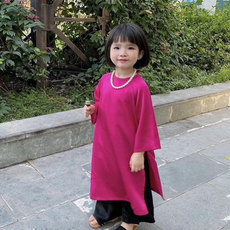 Áo Dài Bé Gái CHIPP D08 Áo Dài Cách Tân Cho Bé Gái
