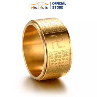 Nhẫn bát nhã tâm kinh cao cấp - sang trọng làm bằng Titanium đủ size