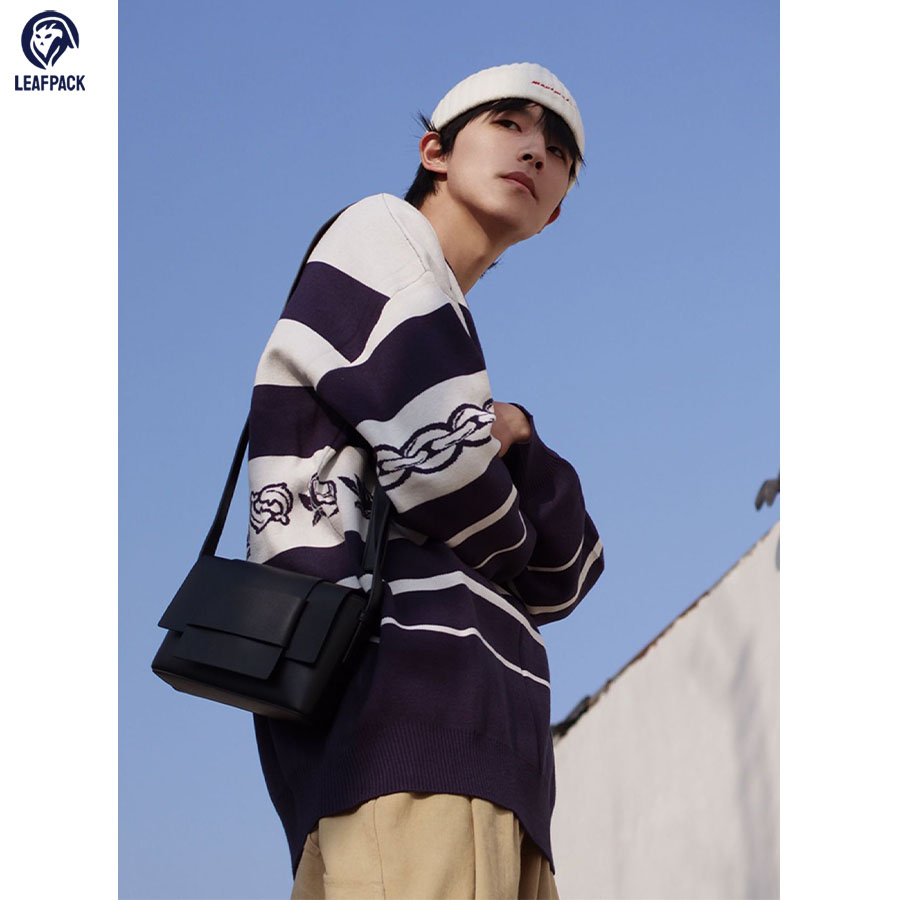 Túi Đeo Chéo Unisex - LP028 Da PU Dày Dặn Chống Nước Form Messenger Nắp Gài Tinh Tế Thời Trang Mẫu Hot Trend 2023