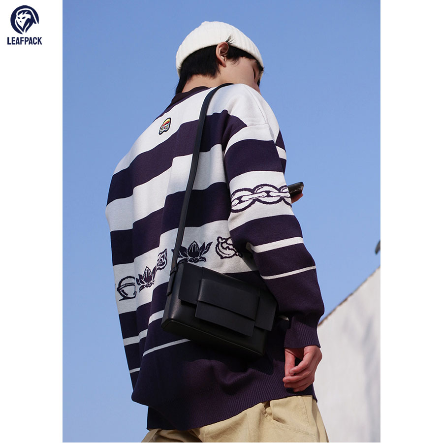 Túi Đeo Chéo Unisex - LP028 Da PU Dày Dặn Chống Nước Form Messenger Nắp Gài Tinh Tế Thời Trang Mẫu Hot Trend 2023