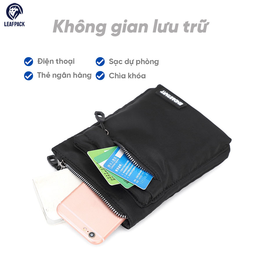Túi Đeo Chéo Nam Nữ Mini - LP033 Chất Vải oxford Dày Dặn Chống Nước Thiết Kế Dạng Hình Chữ Nhật Trẻ Trung Phong Cách