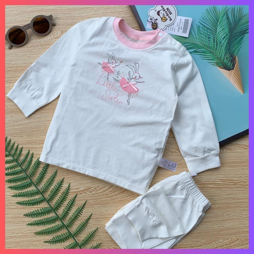 Bộ thu đông dài tay cotton cho bé, bộ mỏng cài vai bé trai, bé gái 10 - 16kg.