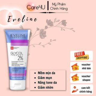 Gel tẩy da chết Eveline Glycol Therapy 2% 2 tác động 100ML