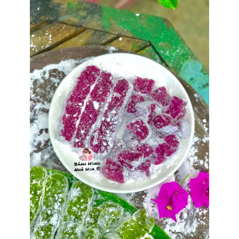 2 túi (1kg) Bánh hồng tím lá cẩm đặc sản Bình Định