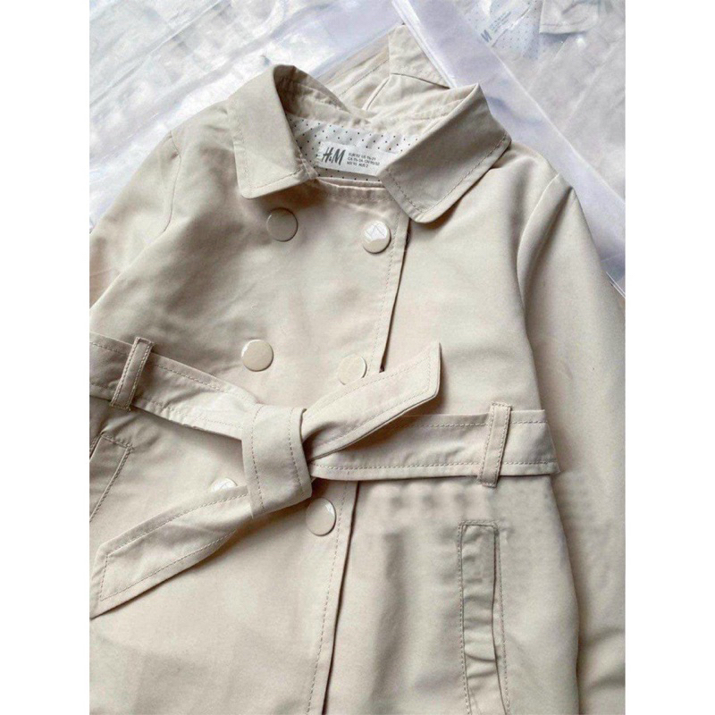 Áo kaki dáng ngắn cho bé gái