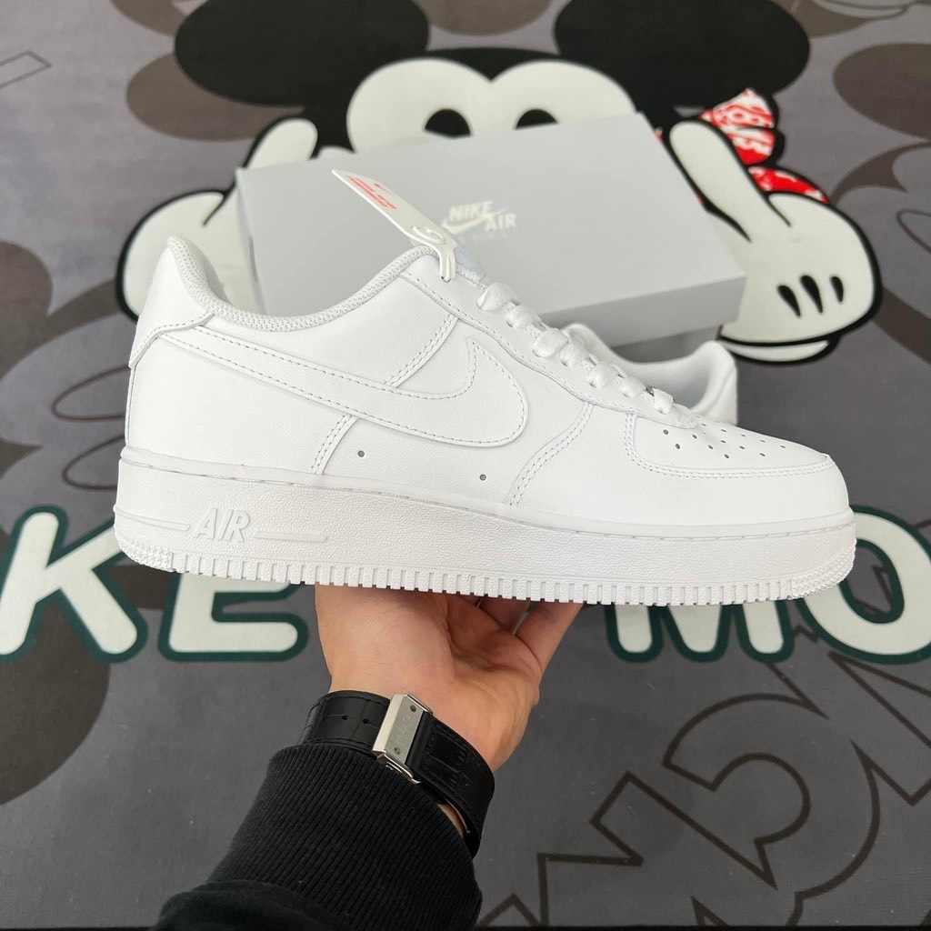Giày af1. full trắng,thể thao nam nữ, giầy sneaker_air force 1 bản full trắng bản all White đễ phối đồ full box bull hót