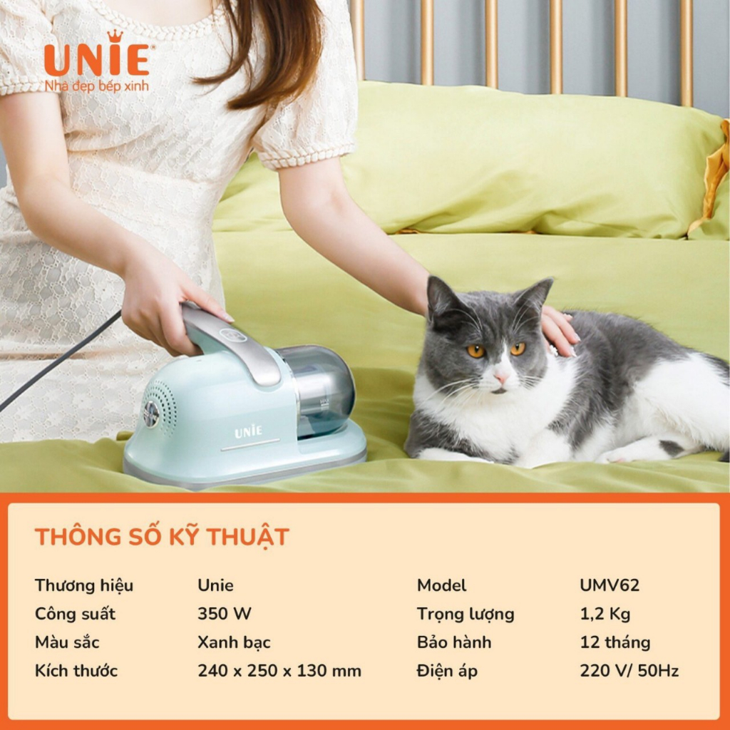 Máy Hút Bụi Chăn Đệm UNIE UMV62 - Hàng Chính Hãng