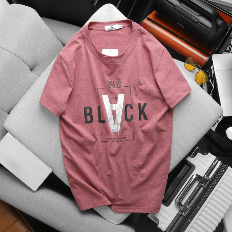 ÁO THUN NAM CỔ TRÒN - Black