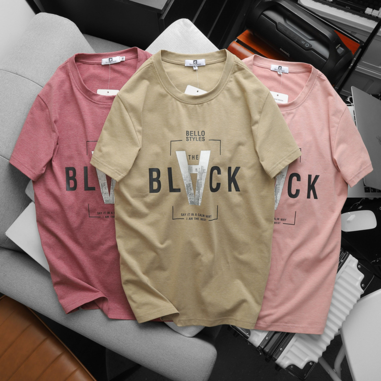 ÁO THUN NAM CỔ TRÒN - Black