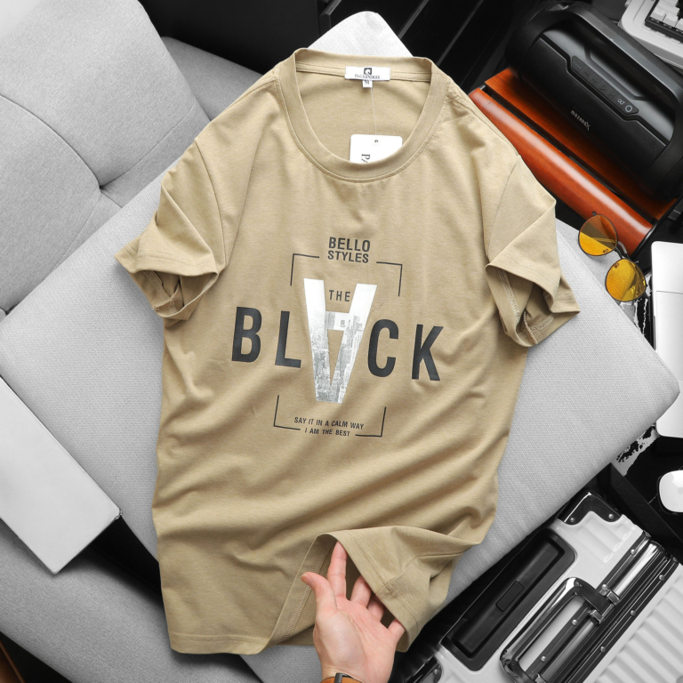 ÁO THUN NAM CỔ TRÒN - Black