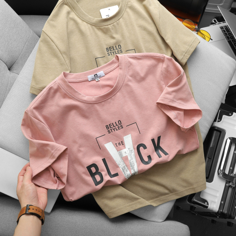 ÁO THUN NAM CỔ TRÒN - Black