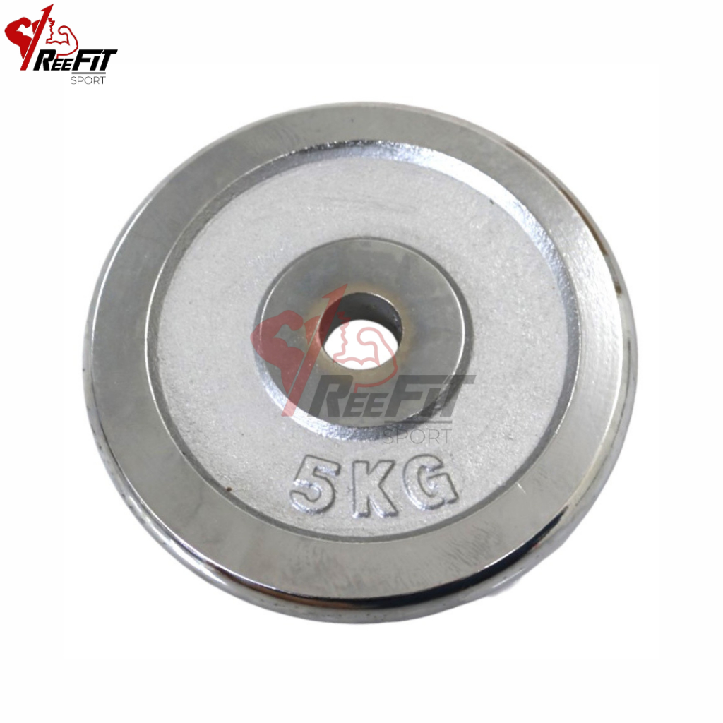 Bộ 2 tạ miếng tạ bánh tạ đĩa tạ gắn đòn crôm Reefit 5kg