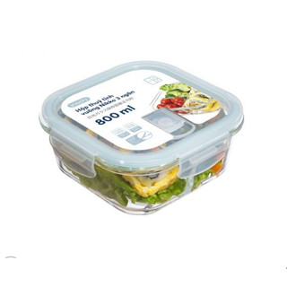 Hộp cơm thủy tinh 800 3 ngăn, hộp thủy tinh đựng thức ăn nikko inochi