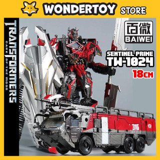 Mô hình transformers sentinel prime tw-1024 dotm robot biến hình xe cứu hoả 18cm hãng baiwei