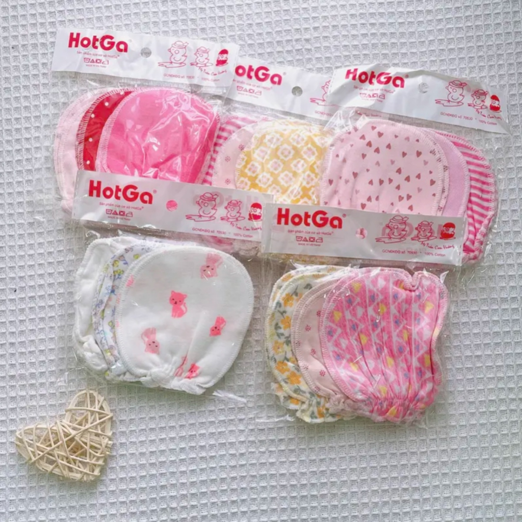 Combo 15 Đôi Bao Tay Cotton Cho Bé Trai Bé Gái Sơ Sinh Chun Mềm Mịn Mát_HG