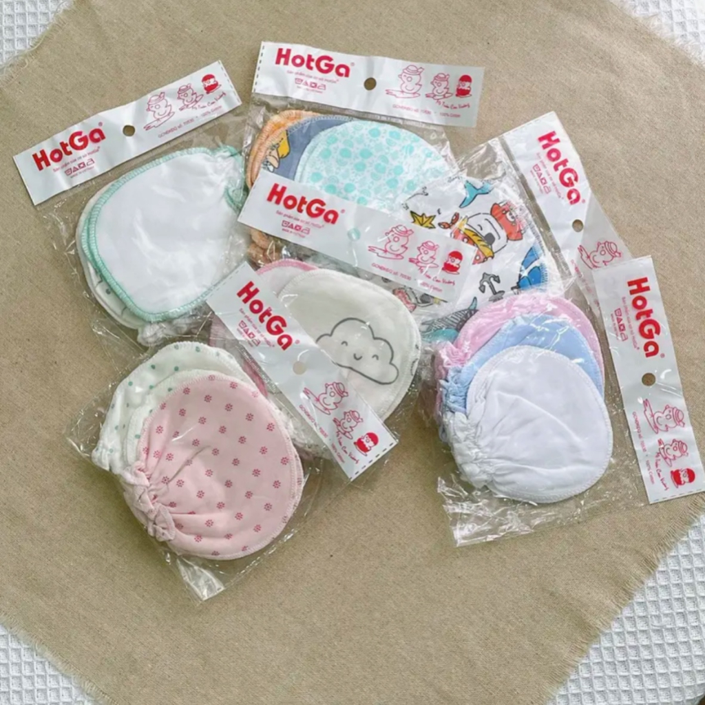 Combo 15 Đôi Bao Tay Cotton Cho Bé Trai Bé Gái Sơ Sinh Chun Mềm Mịn Mát_HG