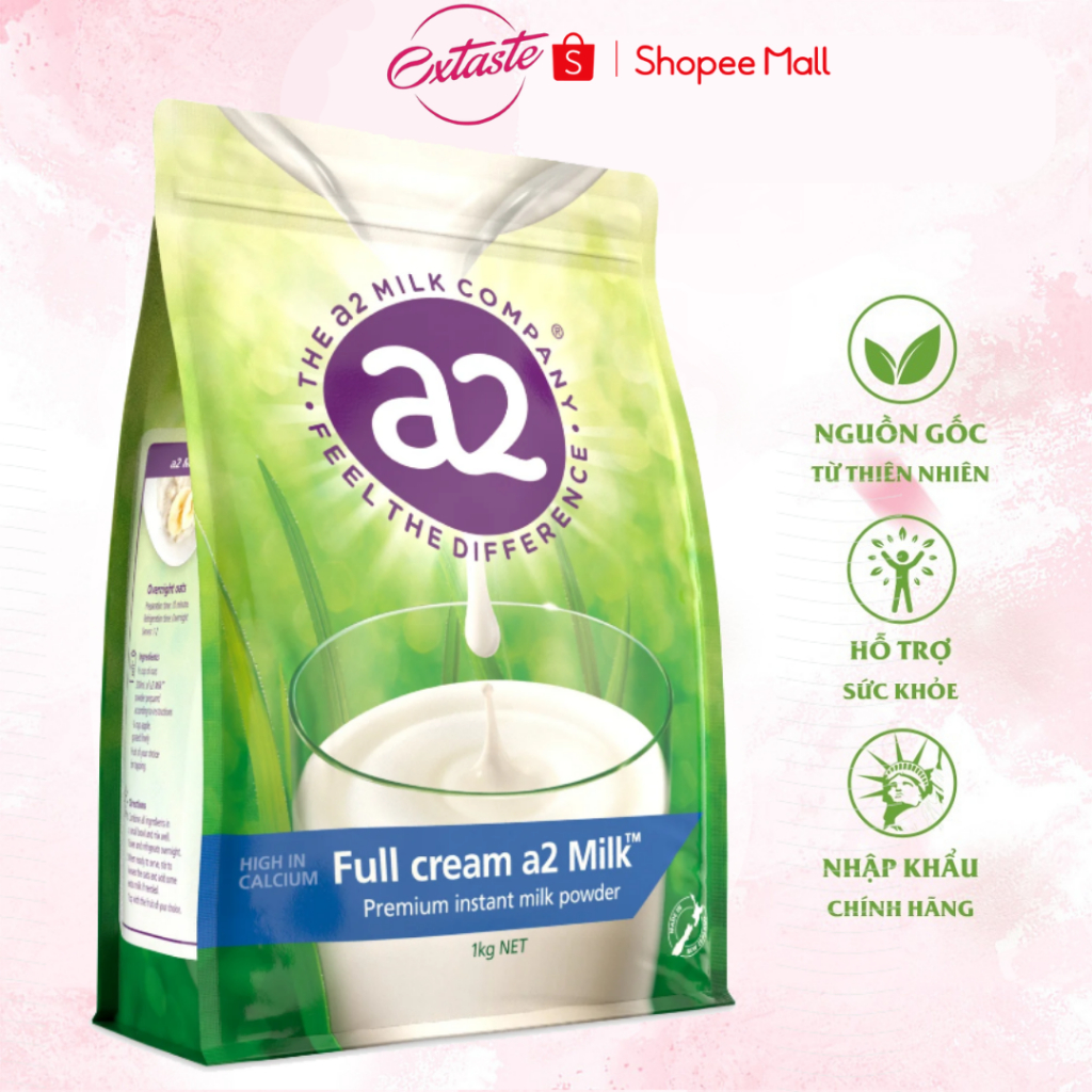 Sữa bột nguyên kem giàu canxi milk power protein a2 gói 1kg Healthy Care Extate Official Mall