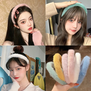 ❤️Cài tóc băng đô bờm tóc nư cài xốp màu trơn pastel xinh xắn nhã nhặn