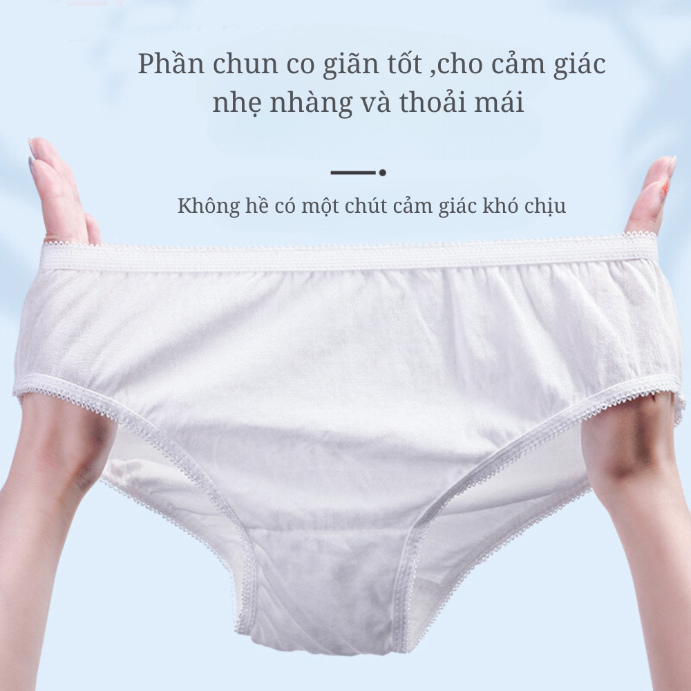 Quần Lót Giấy Cotton Dùng 1 Lần Đáy Quần 2 Lớp Dùng Khi Đi Du Lịch Mẹ Bầu Đi Sinh RIN