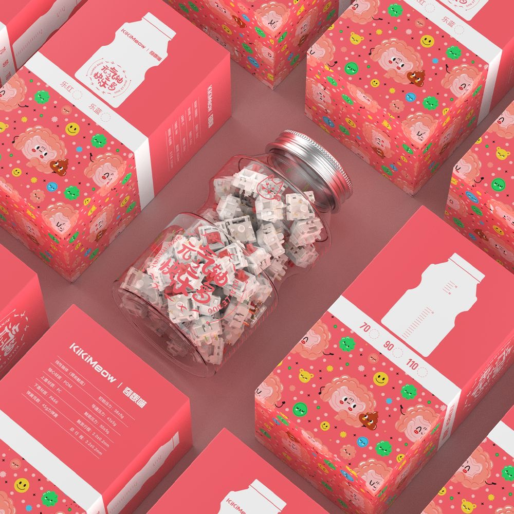 Hộp 70 Switch KiKiMeow - Linear / Taticle Thay thế cho phím cơ