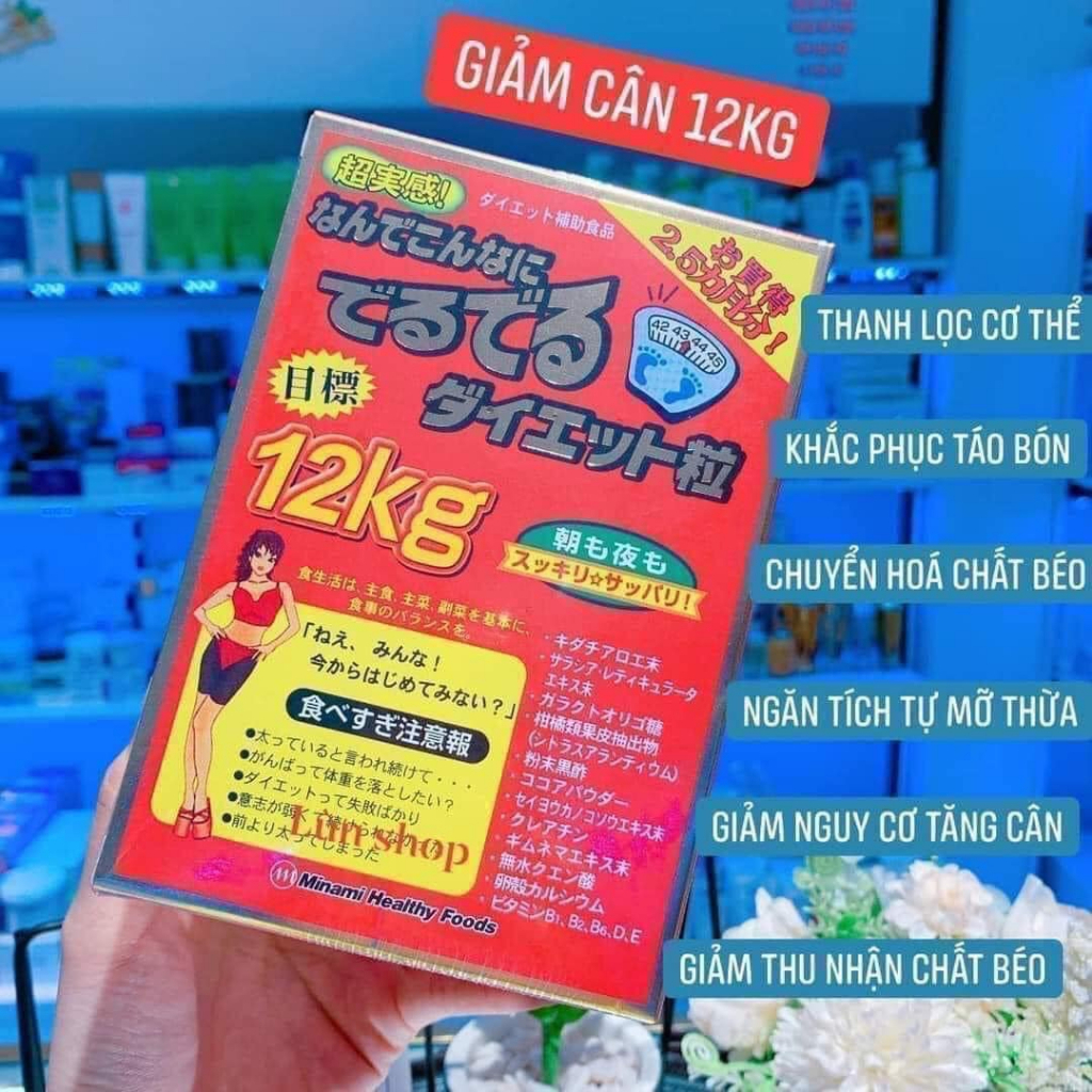 Viên Uống Giảm Cân Deru Deru Diet 12kg Nhật Bản - 1 Hộp 75 Gói