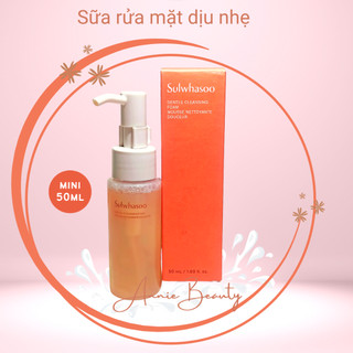 Sữa rửa mặt Sulwhasoo dịu nhẹ Gentle Cleansing Foam EX 50ml nhẹ nhàng loại bỏ cặn bụi bẩn trên da