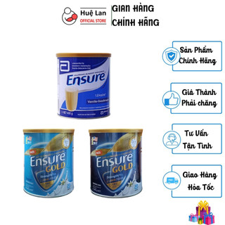 Combo 2 hộp sữa bột abbott ensure gold hmb hương vani/ vani ít ngọt/ ensure đức powder vanille-geschmask hộp 400g