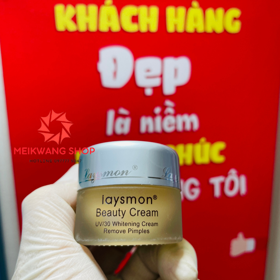 Kem LAYSMON UV/30 BEAUTY CREAM 15g - Dưỡng Trắng - Cải Thiện Da Nám - Da Tối Màu - Chống Nhăn - Ngừa Lão Hóa
