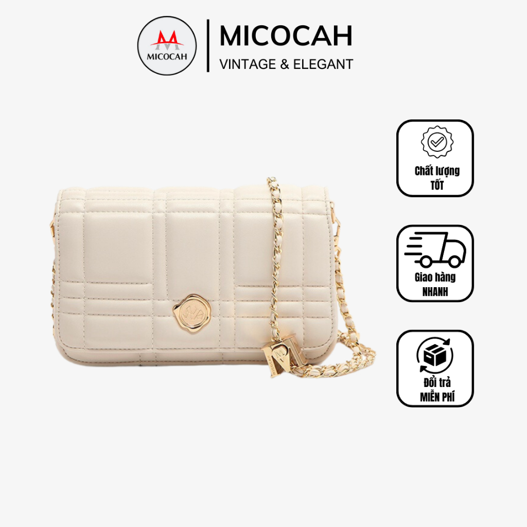 Túi đeo chéo nữ đeo vai chính hãng MICOCAH dáng công sở thời trang phong cách Hàn Quốc da cao cấp cực đẹp MC158 -Micocah