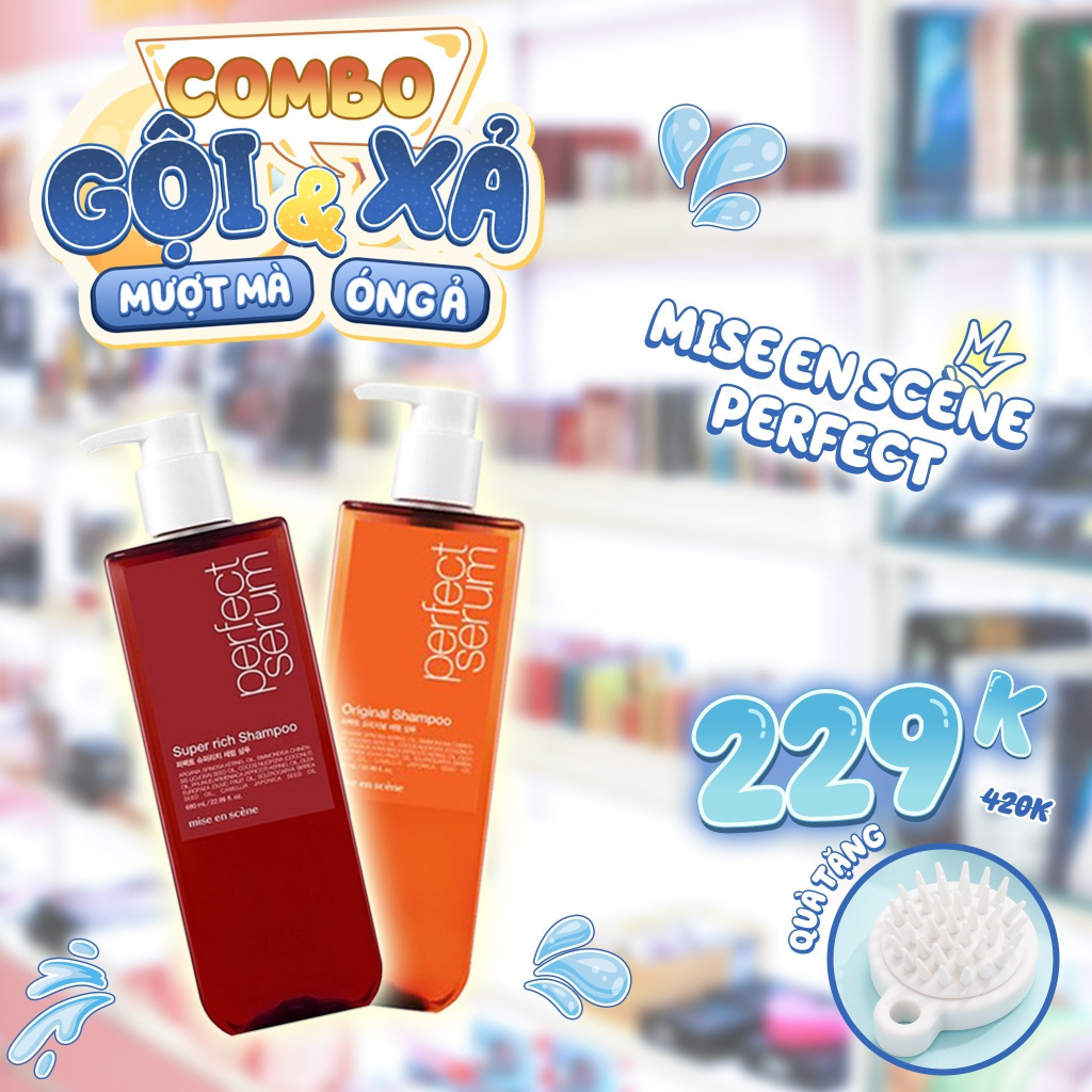 Dầu Gội Mise En Scene Perfect Serum Shampoo 680ml