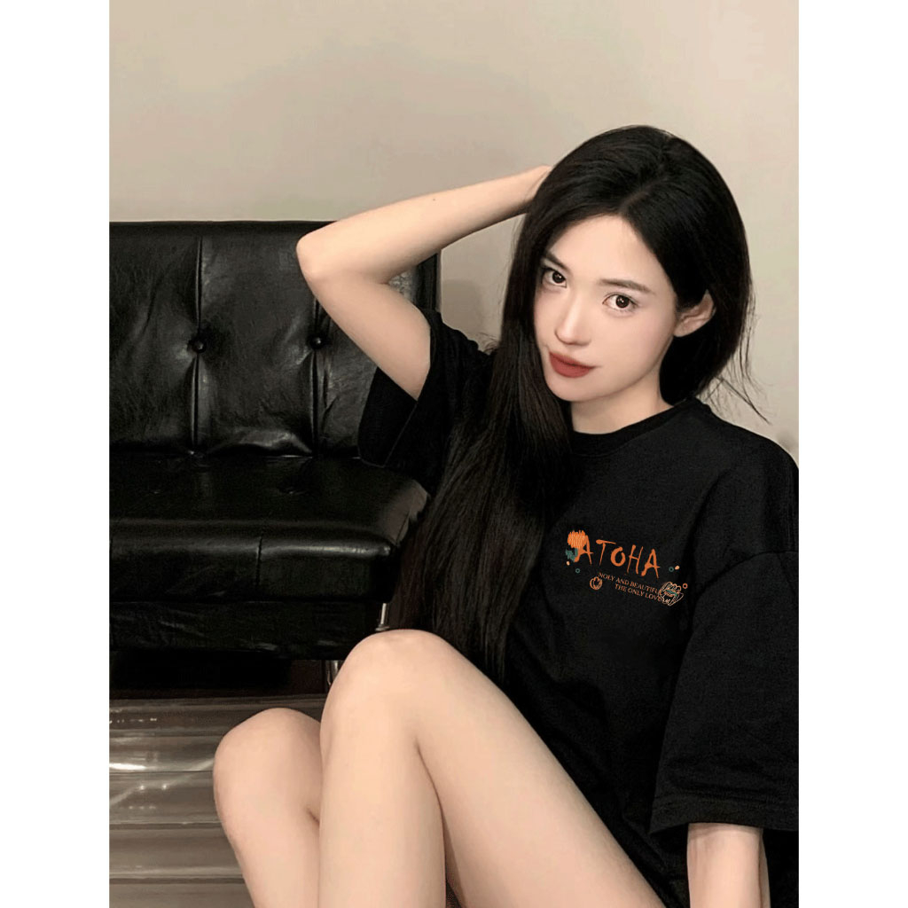 Áo thun baby tee phong cách hàn quốc chất cotton from fit tay ngắn ATOHA AP13