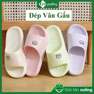 Dép bánh mì quai ngang, Dép bánh mì nam nữ hình gấu đế cao