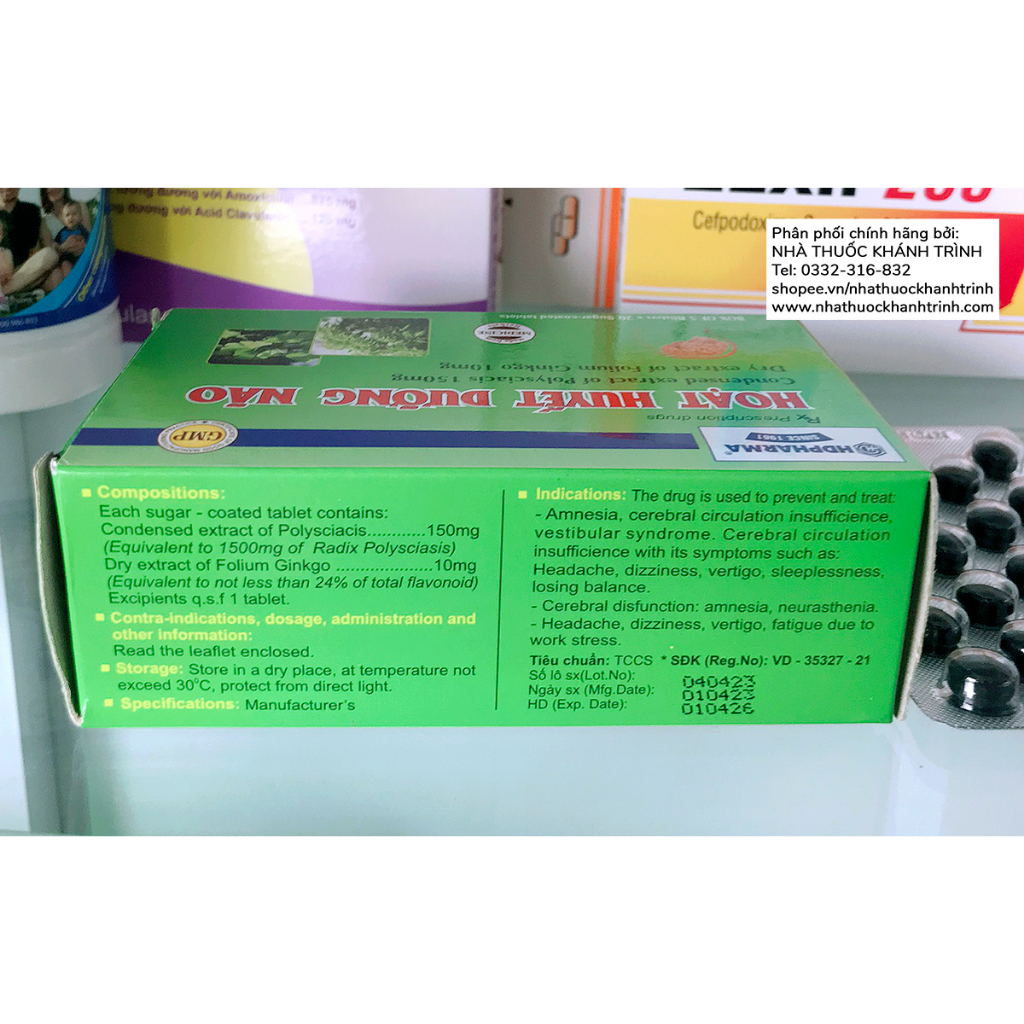 Viên uống Hoạt Huyết Dưỡng Não Hải Dương