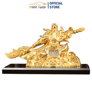 Nước hoa ô tô tượng quan công phong thủy bằng hợp kim trang trí ô tô