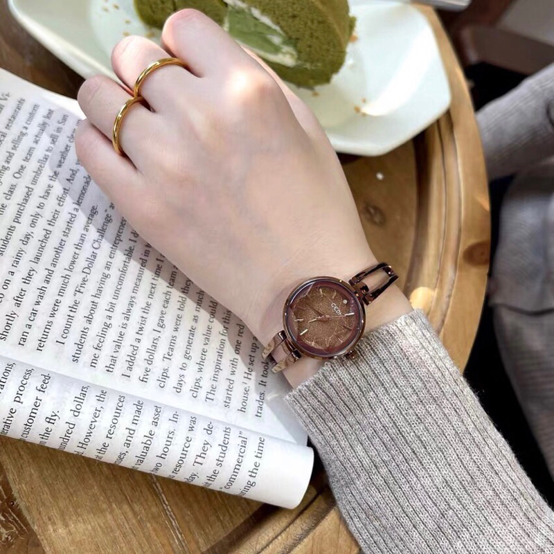 Đồng Hồ Nữ  GEDI Dạng Lắc Tay Mặt Tròn Xinh Xắn, Đồng Hồ Nữ Thiết Kế Thanh Lịch Phù Hợp Nữ Đeo Thời Trang