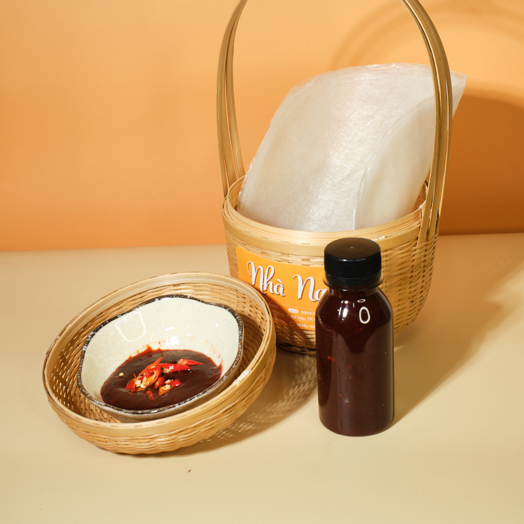 SỐT CHẤM CÙNG BÁNH TRÁNG PHƠI SƯƠNG