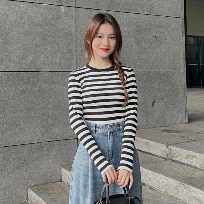 Áo thun zip trơn dài tay dáng croptop - 247store.vn - Aoziptrondaitay54_P5K4