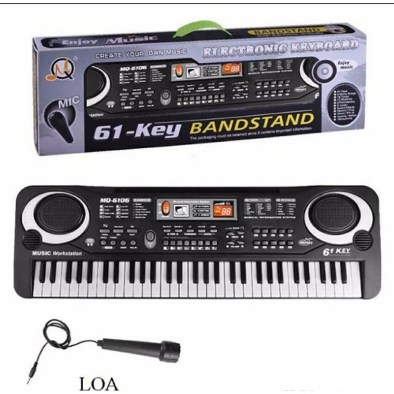 Đàn Piano Điện Tử 61 Phím Kèm mic Cho Bé