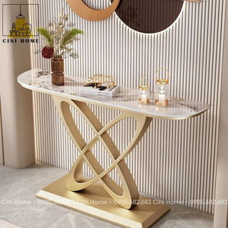 Kệ console chân sắt sơn tĩnh điện mặt đá ceramic CS20
