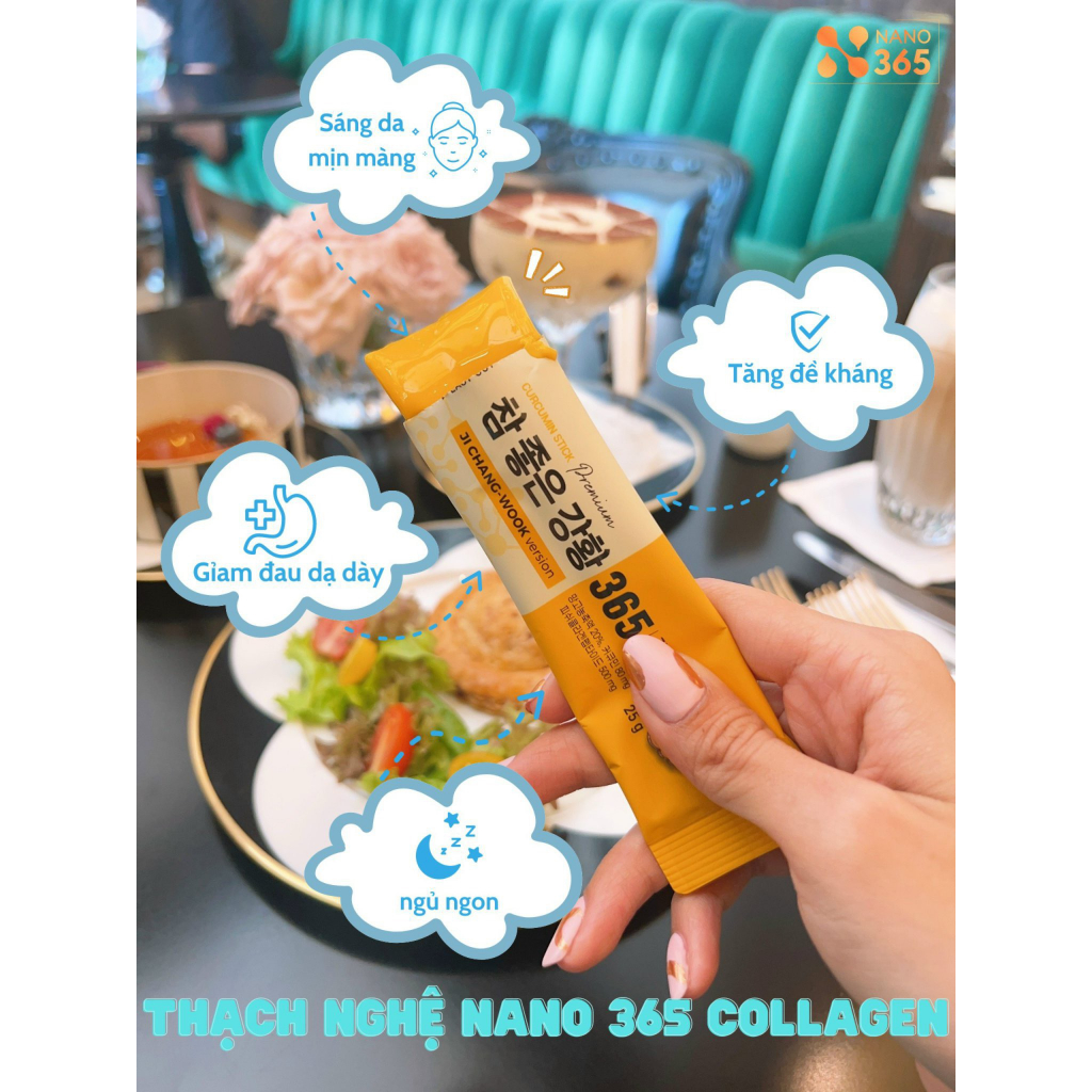 [QUÀ TẶNG HẤP DẪN] Thạch nghệ Nano 365 Collagen Premium Hộp lớn 30 thanh