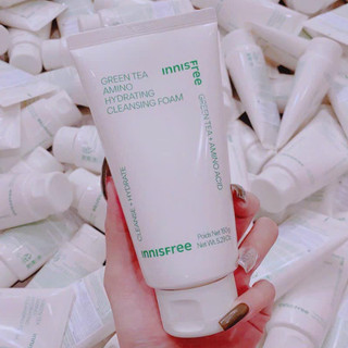 Sữa Rửa Mặt Dưỡng Ẩm, Chiết Xuất Từ Trà Xanh Innisfree Green Tea Hydrating Amino Acid Cleansing Foam 150g Hàn Quốc