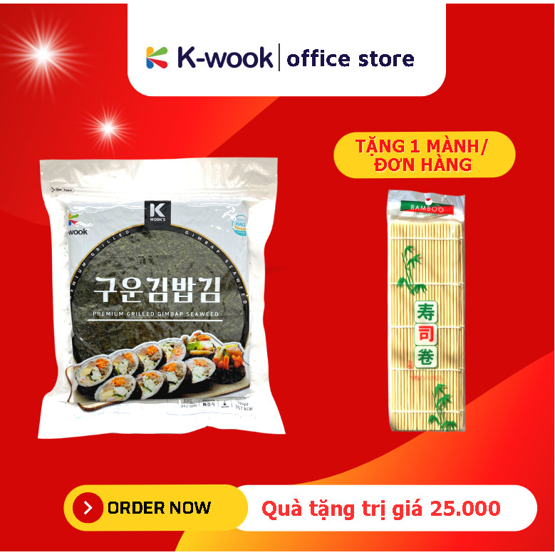 Rong biển cuộn cơm 100 Lá nhập khẩu Hàn Quốc