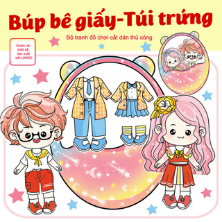 Búp bê giấy-TÚI TRỨNG-đồ chơi cắt dán thủ công-búp bê cắt dán