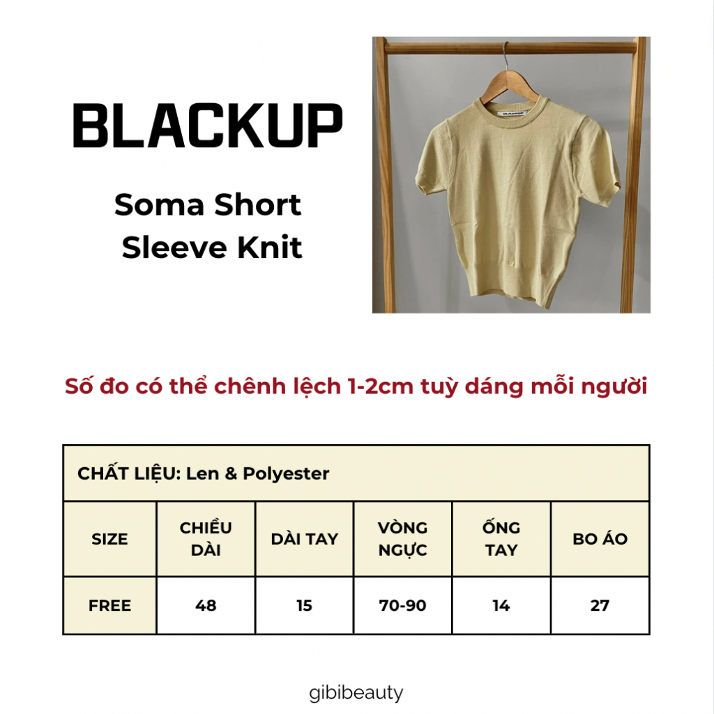 Áo len BLACKUP Soma Short Sleeve Knit