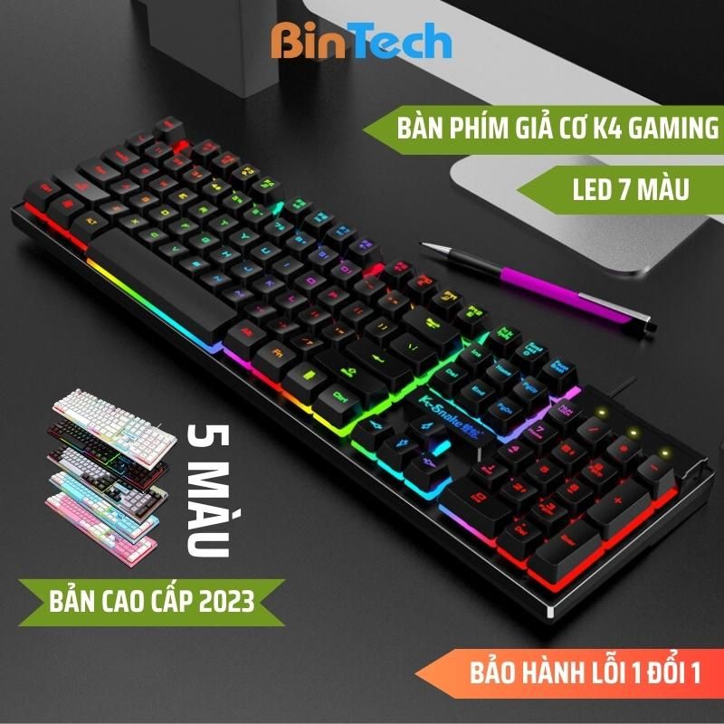 Combo Bàn Phím Giả Cơ Và Chuột Gaming PW1 Máy Tính Gaming LED 7 Màu K-Snak4 Có Dây, Chống Nước Chơi Game | BigBuy360 - bigbuy360.vn