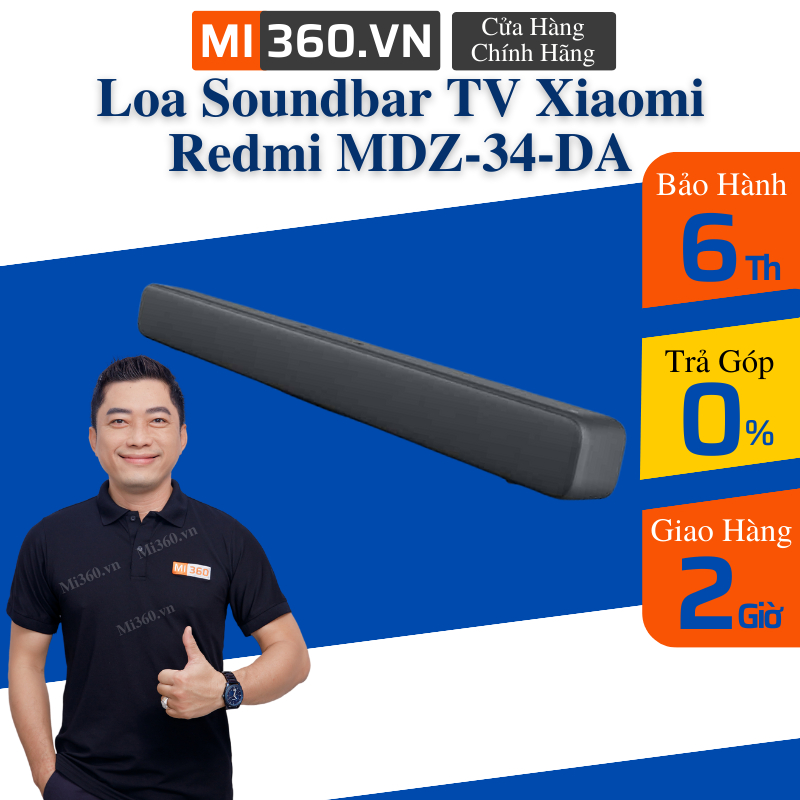 Loa Soundbar TV Xiaomi Redmi MDZ-34-DA - Hỗ Trợ Bluetooth 5.0 - S/PDIF, AUX