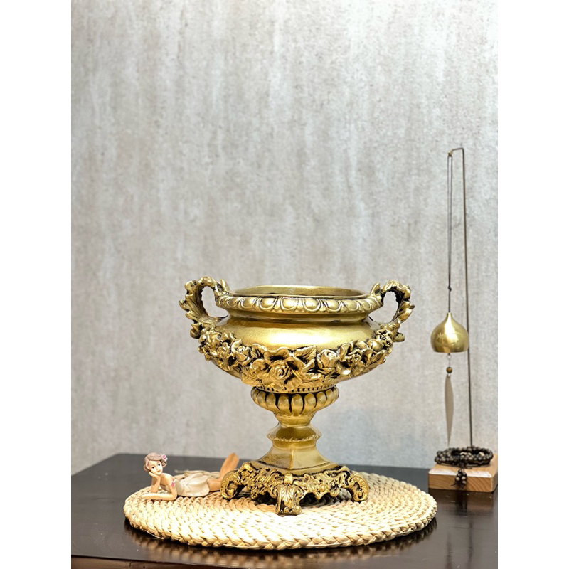 Bình Hoa ComPosite Cắm Hoa Lụa Trang Trí, Cắm Lông Công, Bình Decor Cao Cấp Dáng Lư | Bh31