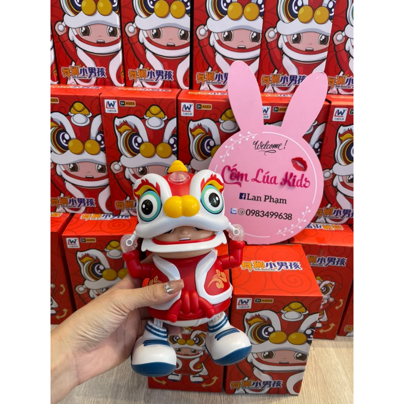 Đồ chơi múa lân nhún nhảy và gấu đứng noel