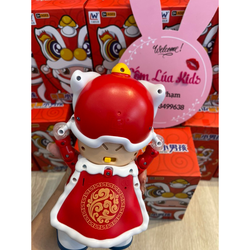 Đồ chơi múa lân nhún nhảy và gấu đứng noel